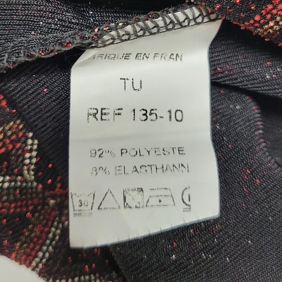 Glitter Red Maroon Zig Zag Print Tunic Top - One Size Fits Most - Picture 14 of 14